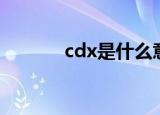 cdx是什么意思（cdx的意思）