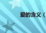 爱的含义（爱的含义是什么）