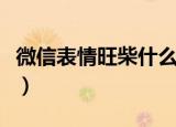微信表情旺柴什么意思（微信表情旺柴的含义）