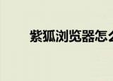紫狐浏览器怎么安装（紫狐浏览器）