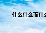 什么什么而什么（什么什么而什么）