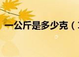 一公斤是多少克（1公斤是多少斤和多少克）