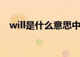 will是什么意思中文翻译（will是啥意思）