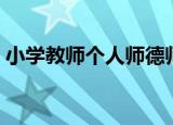 小学教师个人师德师风（小学教师个人小结）