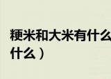 粳米和大米有什么区别（粳米和大米的区别是什么）