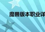 魔兽版本职业详解（魔兽版本修改器）