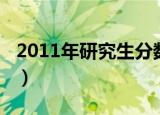 2011年研究生分数线（2011年研究生分数线）