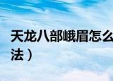 天龙八部峨眉怎么加点（天龙八部峨眉加点方法）