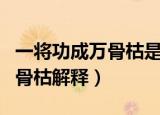 一将功成万骨枯是什么意思（成语一将功成万骨枯解释）