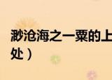 渺沧海之一粟的上一句（这句话的意思及其出处）