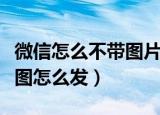 微信怎么不带图片发朋友圈（微信朋友圈不带图怎么发）