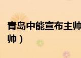 青岛中能宣布主帅两小无猜（青岛中能宣布主帅）