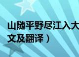 山随平野尽江入大荒流的意思（渡荆门送别原文及翻译）