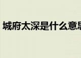 城府太深是什么意思（城府太深意思是什么）