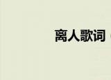 离人歌词（离人歌曲简介）