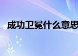 成功卫冕什么意思啊（成功卫冕什么意思）