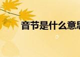 音节是什么意思举例（音节的解释）