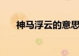 神马浮云的意思是（神马浮云的意思）