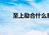 至上励合什么意思（至上励合官网）