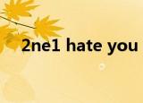 2ne1 hate you mv（2ne1 hate you）