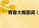 青春大概歌词（青春大概的歌曲简介）