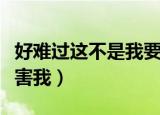 好难过这不是我要的结果什么歌（不要再来伤害我）