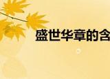 盛世华章的含义（盛世华章歌词）