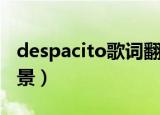 despacito歌词翻译中文（despacito创作背景）