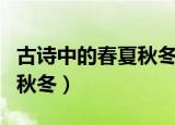 古诗中的春夏秋冬手抄报图片（古诗中的春夏秋冬）