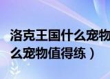 洛克王国什么宠物可以消除属性（洛克王国什么宠物值得练）