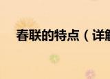 春联的特点（详解春联具体有哪些特点）