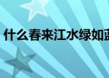 什么春来江水绿如蓝（什么春来江水绿如蓝）