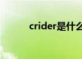 crider是什么档次的车（cride）