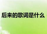 后来的歌词是什么（后来的歌词具体是什么）