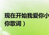 现在开始我爱你小说在线阅读（现在开始我爱你歌词）