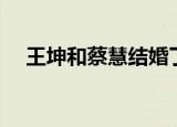 王坤和蔡慧结婚了吗（王坤和蔡慧近况）