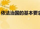 依法治国的基本要求16字（依法治国的实质）