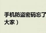 手机防盗密码忘了怎么办（一个简单方法教给大家）