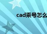 cad乘号怎么打出来（cad乘号）