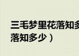 三毛梦里花落知多少讲的什么（三毛 梦里花落知多少）