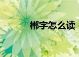 郴字怎么读（郴字的简单介绍）