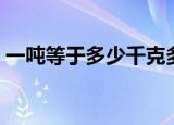 一吨等于多少千克多少克（一吨是多少千克）
