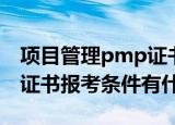 项目管理pmp证书报考条件（项目管理pmp证书报考条件有什么）