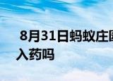  8月31日蚂蚁庄园小鸡问题：人指甲也可以入药吗