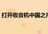 打开收音机中国之声（中国之声网络收音机）