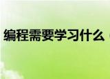 编程需要学习什么（编程需要学习什么东西）
