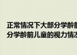 正常情况下大部分学龄前儿童的视力会出现什么现象（大部分学龄前儿童的视力情况）