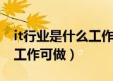 it行业是什么工作主要做什么（it行业有什么工作可做）