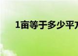 1亩等于多少平方米（1亩有多大面积）