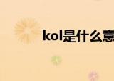 kol是什么意思啊（kol是什么）